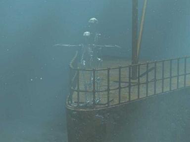 Scène émouvante sur l'épave du Titanic
