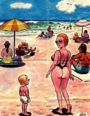 Hep mdame ! Y a vos fesses qui sont en train de manger votre slip !
