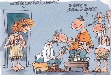 Interminable soirée foot !
