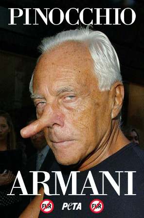 PETA en colère contre Giorgio Armani !