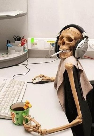 C'est ce que l'on appelle se tuer au travail !